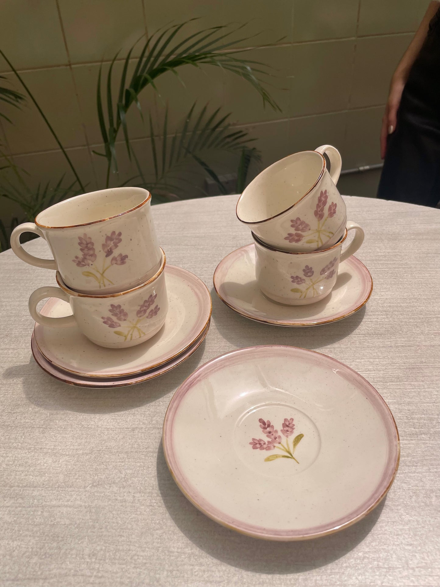 Set de café Lavanda 4 puestos, 8 piezas