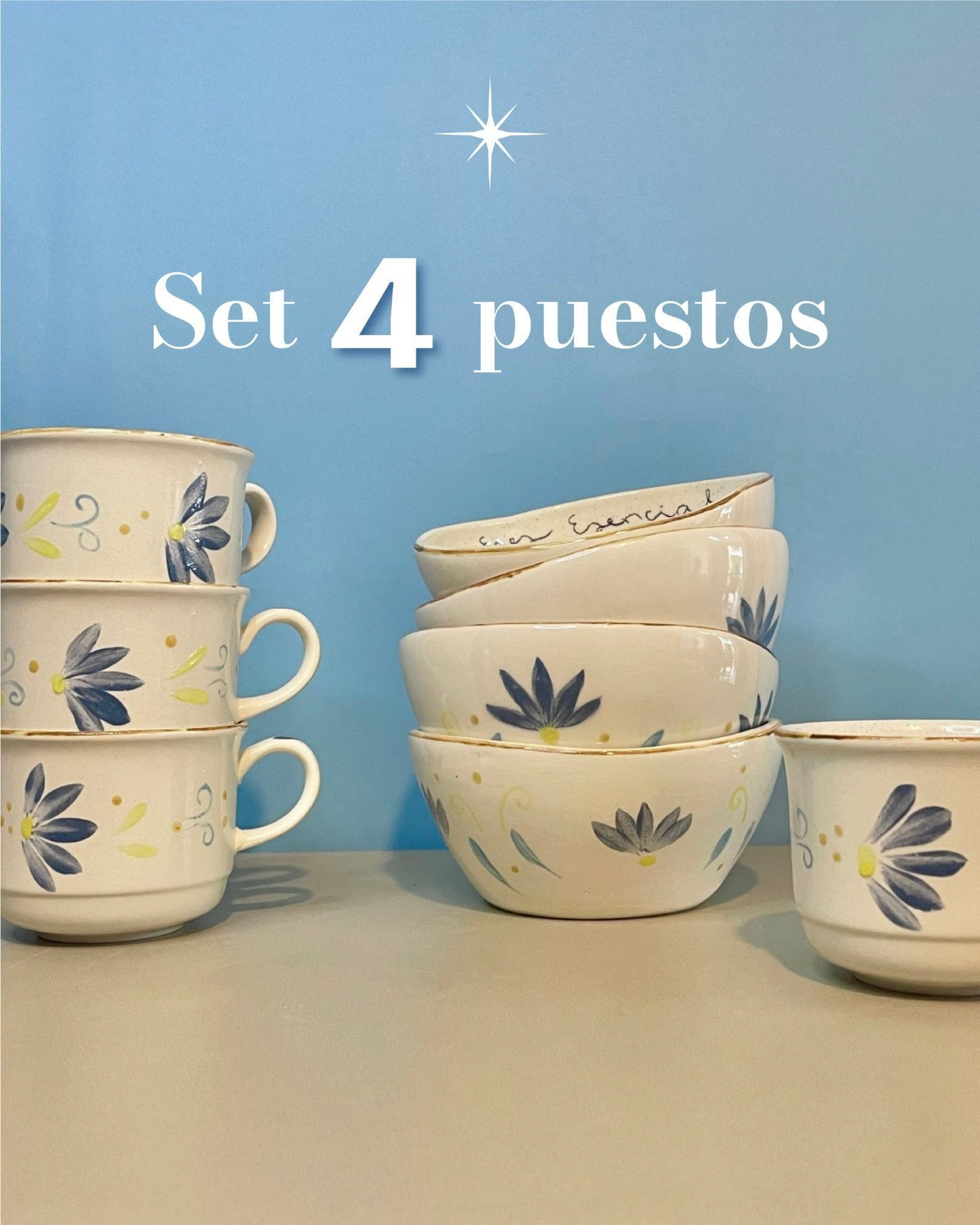 Set La Esencial 4 puestos 8 piezas