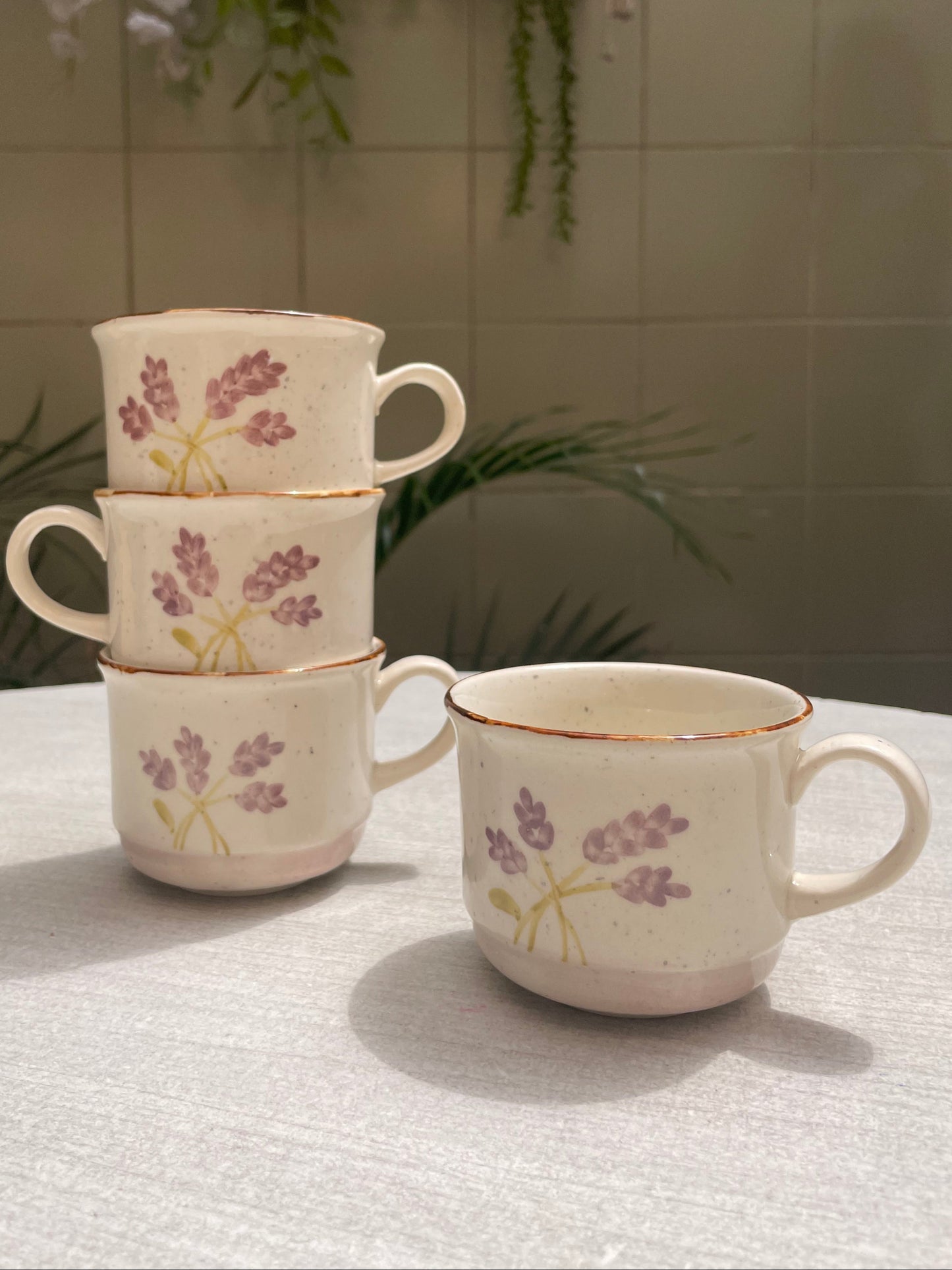 Set de café Lavanda 4 puestos, 8 piezas