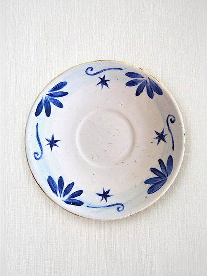 Plato pequeño Pétalos azul