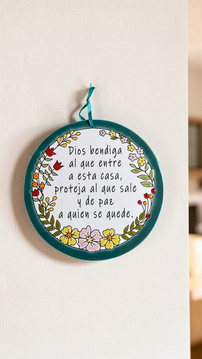 Placa bendición para el hogar