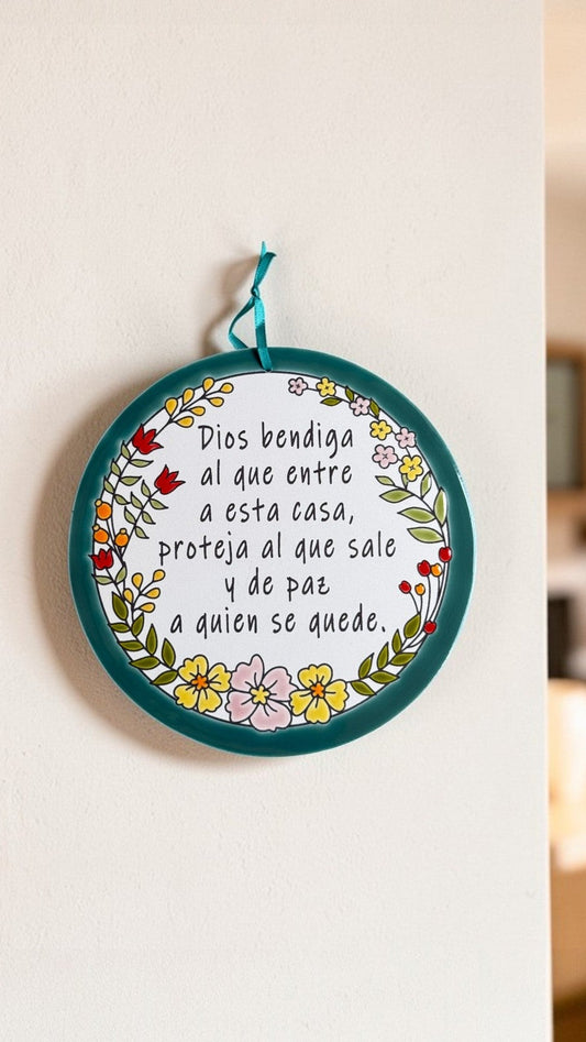 Placa bendición para el hogar