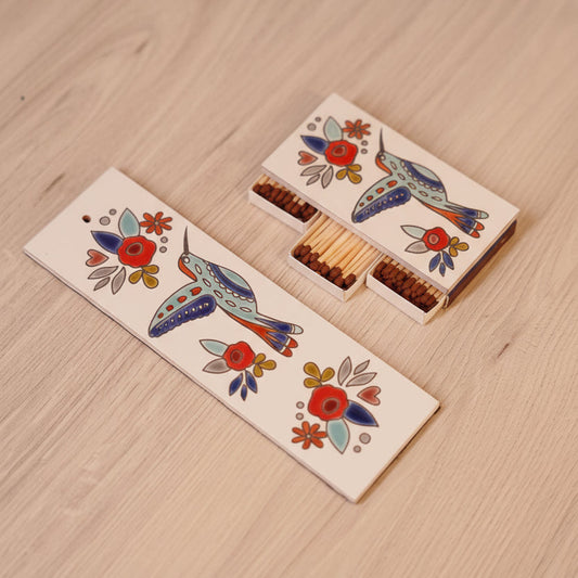 Kit : Porta inciensos + fosforera colibrí