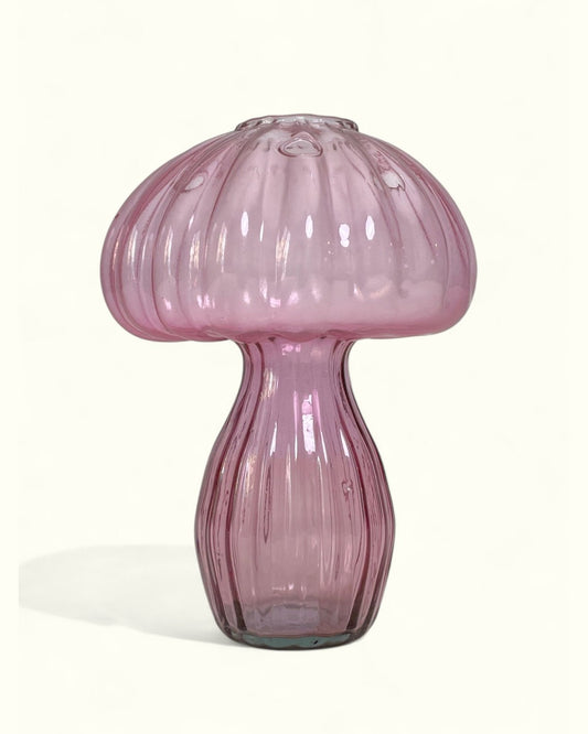 Florero Fungi Rosa