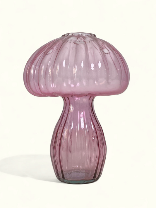 Florero Fungi Rosa