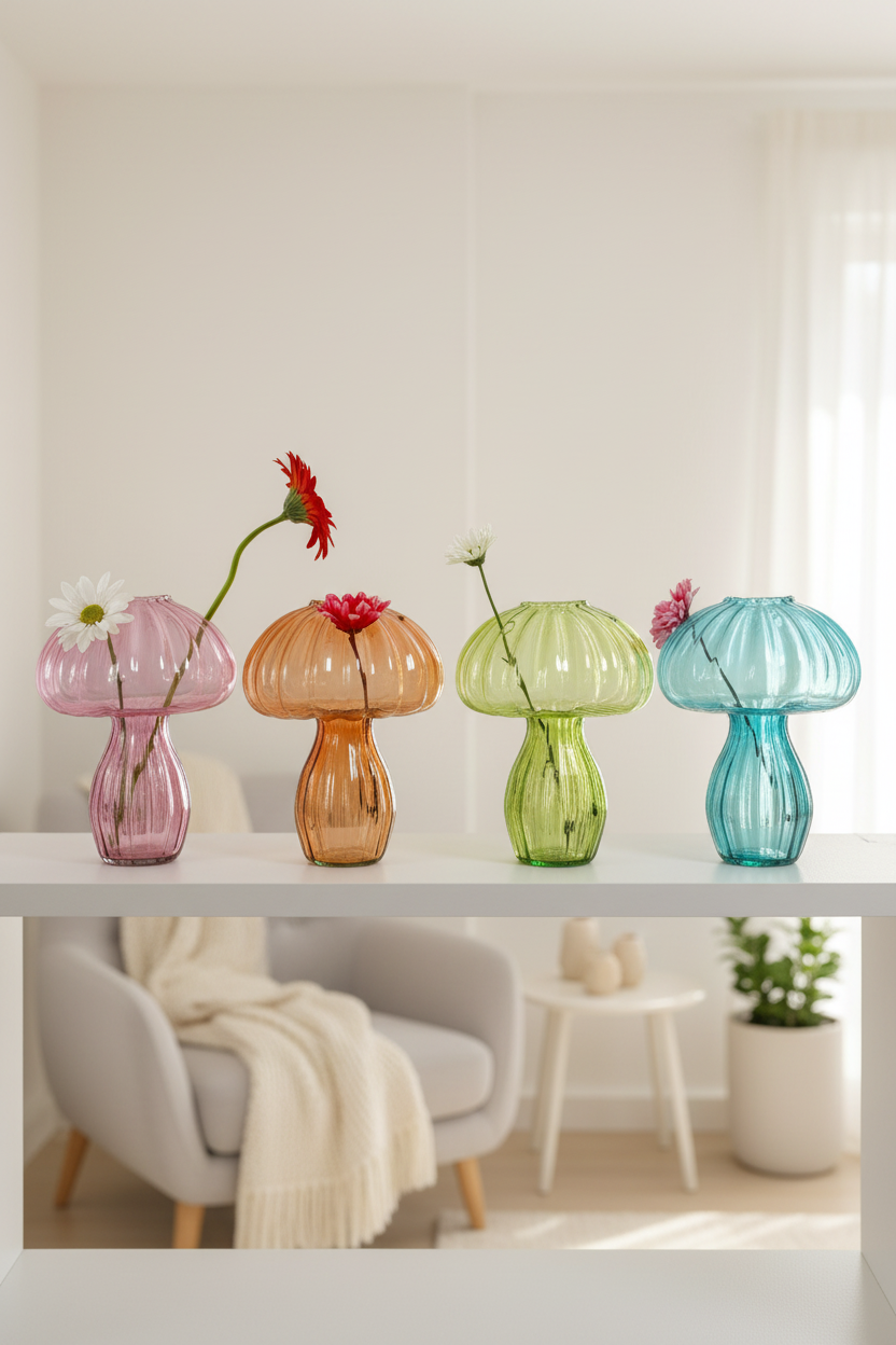 Florero Fungi Verde