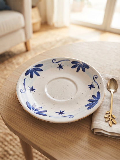Plato pequeño Pétalos azul