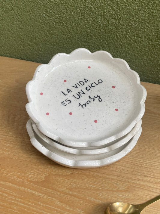 Plato joyero La vida es un ciclo baby