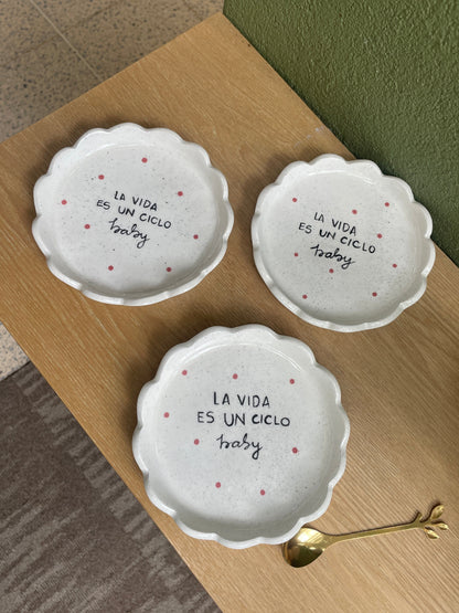 Plato joyero La vida es un ciclo baby