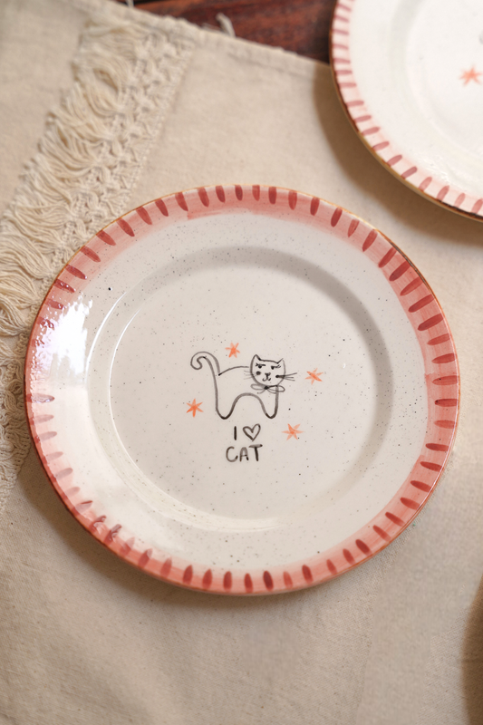 Plato gato I love cat