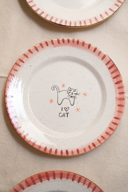 Plato gato I love cat