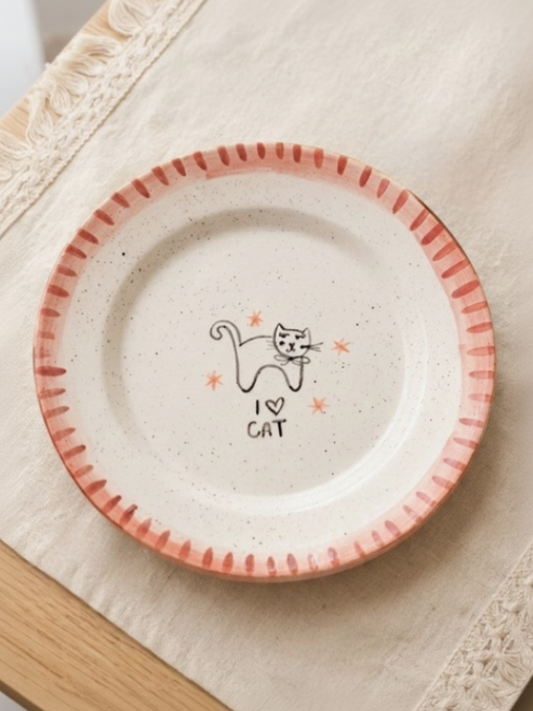 Plato gato I love cat