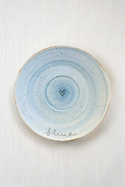 Plato pequeño Fluir Azul