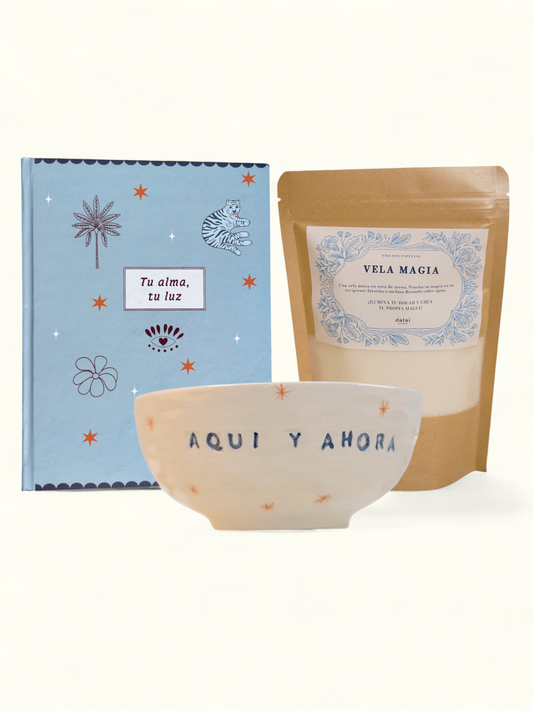 Kit Bowl aquí y ahora + journal + vela magia