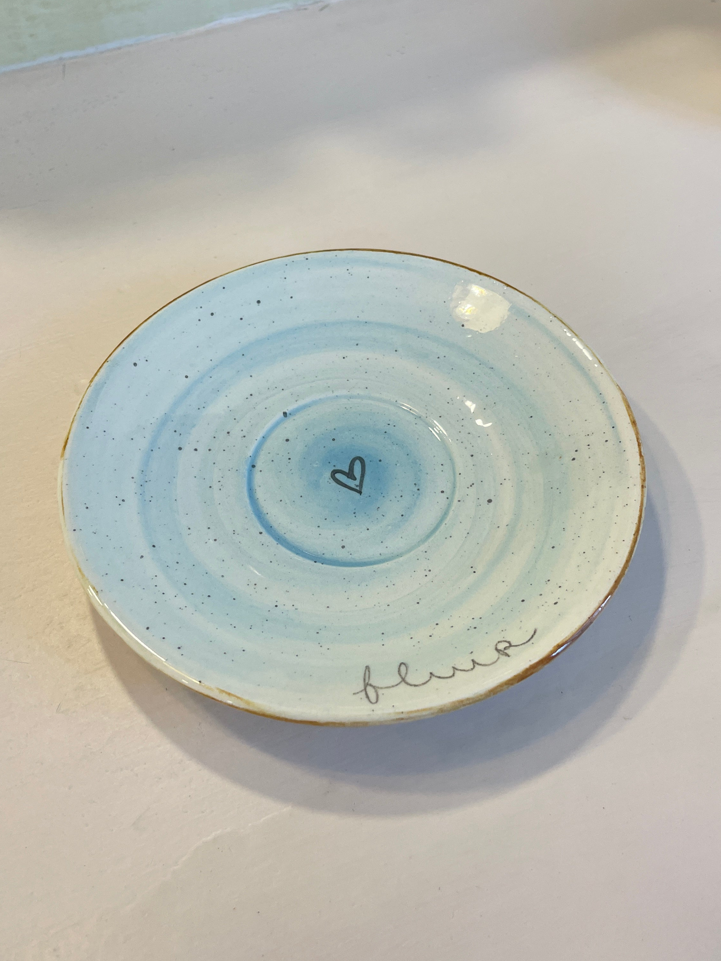 Plato pequeño Fluir Azul