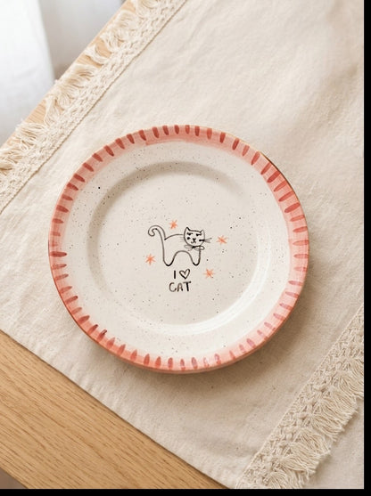Plato gato I love cat