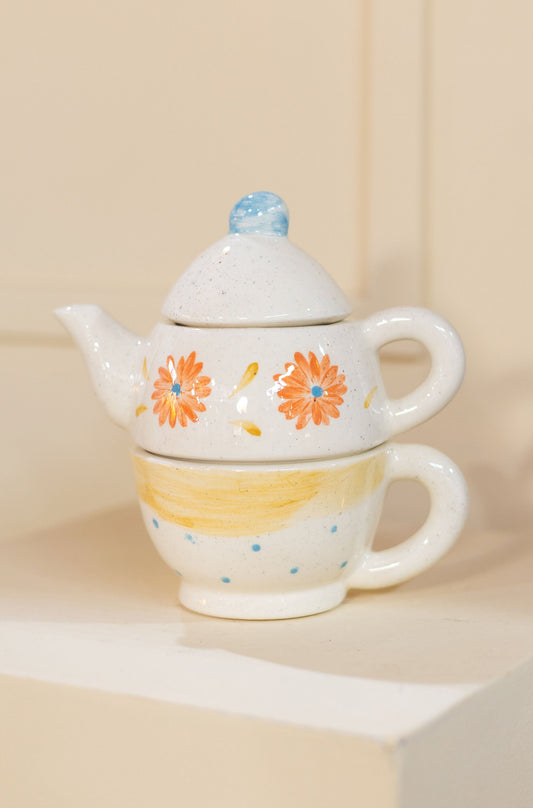 Set de tetera y mug Atardecer